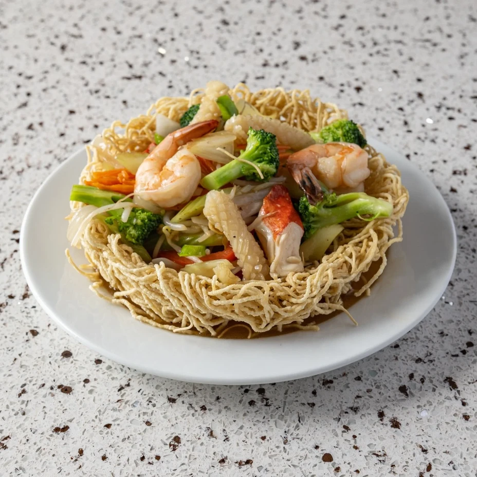 Vietnamese stir-fried noodles with beef and vegetables at Saigon Royal in southeast Calgary